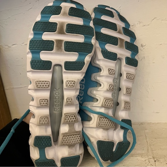 Reebok 6.5 Women's Zigtech Big N Fast Running Shoes Grey/Blue - Picture 4 of 7